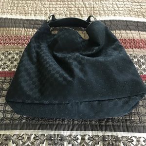Authentic Gucci large horsebit hobo bag